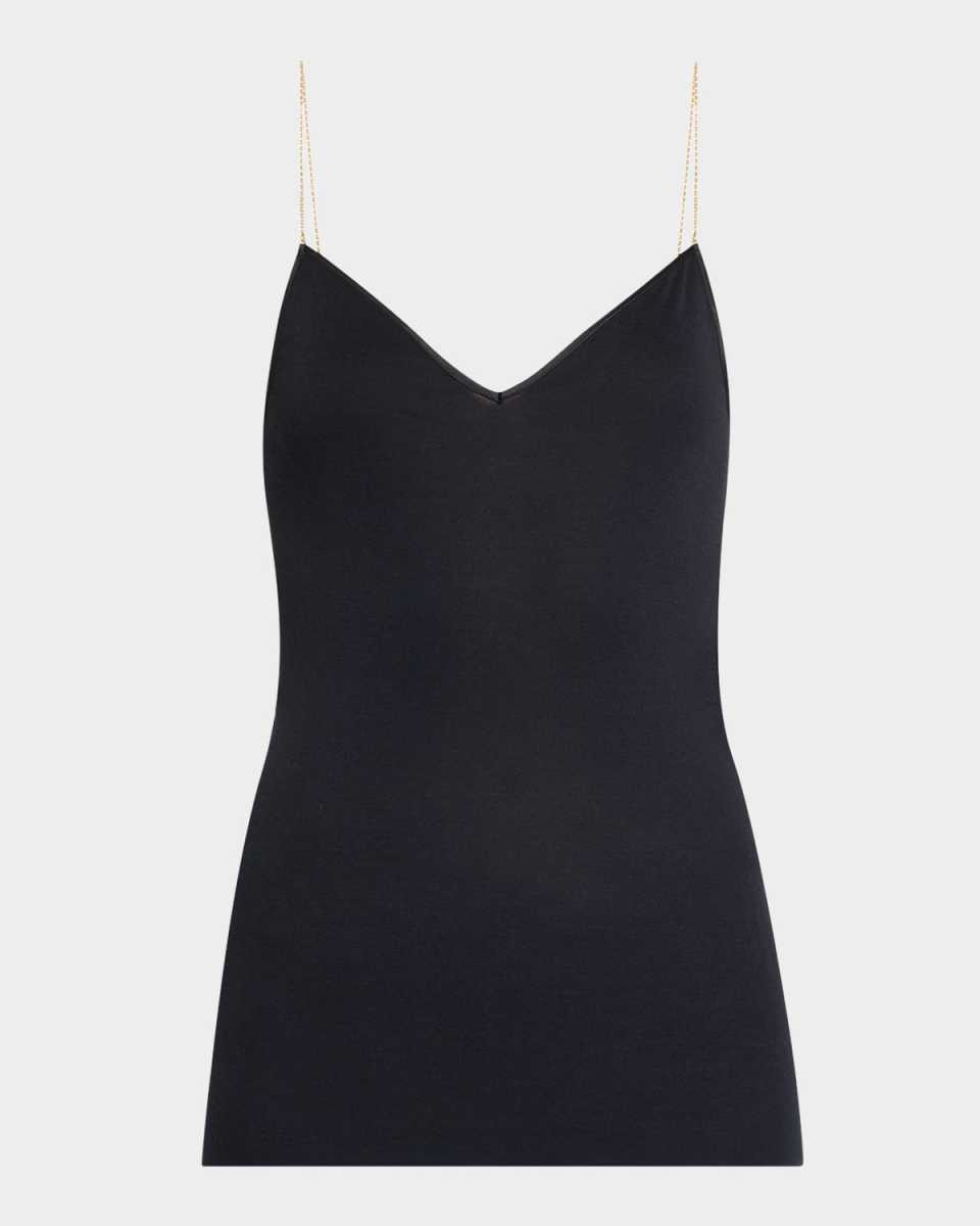 Chain-Strap Cotton Cami